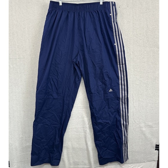 Vintage Adidas Basketball Tearaway Athletic Pants Navy Blue Y2K Streetwear 2002